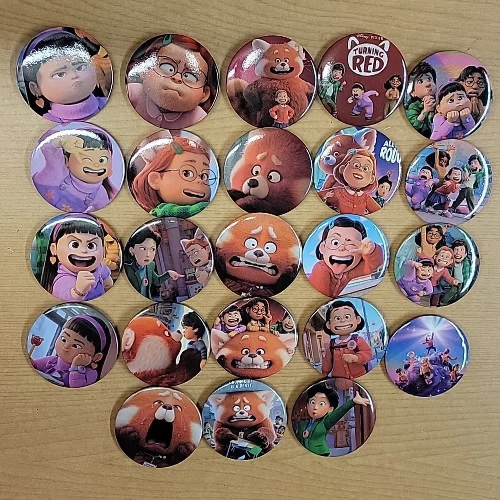 23  Disney Pixar 2.25 inch Pinback Buttons Turning‎ Red flair